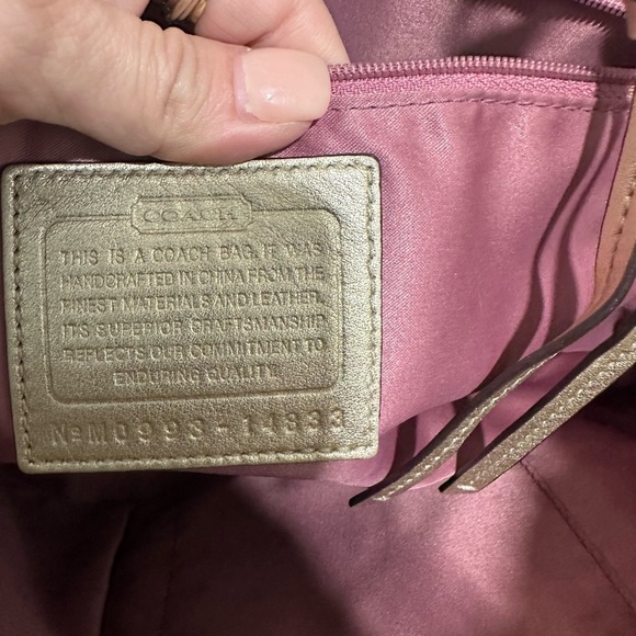 Coach Y2K 2000s Metallic Patchwork Shoulder Bag with Crossbody Strap - Picture 5 of 9